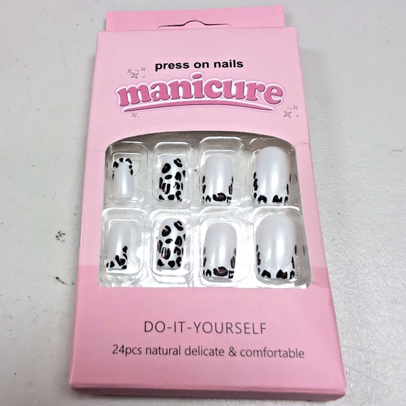 Stick Press On False Nails Lot Of 6 Red Pink Blue White Do It Yourself #3 READ - Picture 6 of 13